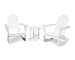 POLYWOOD Vineyard 3-Piece Adirondack Set (White)