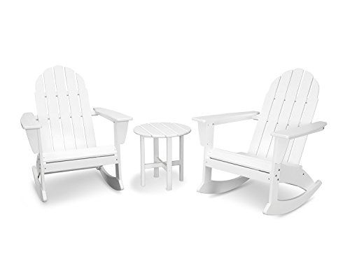 POLYWOOD Vineyard 3-Piece Adirondack Set (White)