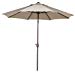 Abba Patio 11-Feet Patio Umbrella Push Button Tilt Crank, Beige