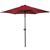 Abba Patio 9 Ft Market Outdoor Aluminum Table Patio Umbrella with Push Button Tilt and Crank, Red Review