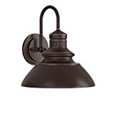 Park Harbor PHEL1500WB Blackshore 12″ Tall Single Light LED Outdoor Wall Sconce with Barn Style Shade