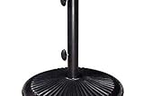 SimplyShade Coral Cast Iron Free Standing Umbrella Base in Black For Sale