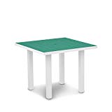 Euro Square Dining Table Finish: Textured White Aluminum Frame / Aruba Review