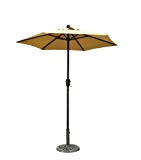 6.5′ Taupe Patio Umbrella – Outdoor Metal Market Umbrella with Crank Product SKU: UB30042 Review
