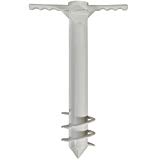 Sunnydaze Beach Umbrella Anchor Stand, Outdoor Sand Auger Screw, Safe and Heavy Duty Plastic Holder For Sale
