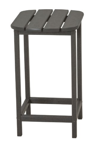 POLYWOOD SBT26GY South Beach Counter Side Table, 26-Inch, Slate Grey