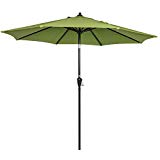 Sundale Outdoor 9 Ft Sunbrella Fabric Patio Garden Market Umbrella, Push Button Tilt and Crank (Macaw Green)