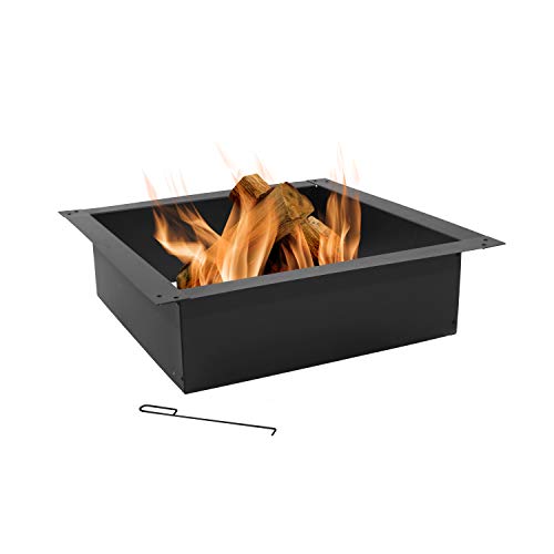 Cheap Sunnydaze Large Square Fire Pit Ring Insert, DIY Firepit Rim Liner Above or in-Ground, Outdoor Heavy Duty 2.0mm Steel, 36 Inch Outside Diameter, 30 Inch Inside Diameter