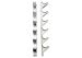 Replacement Chaise Lounge Bracket Multi Position Adjustable Reclining Brace Heavy Duty Screwed or Riveted Joint Girder Convertible Outdoor Patio Furniture Durable Retrofit Parts (6 Position, White)