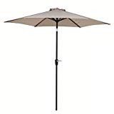 Grand patio 9FT Aluminum Patio Umbrella, UV Protective Beach Umbrella Push Button Tilt Crank, Powder Coated Outdoor Umbrella, Beige Review