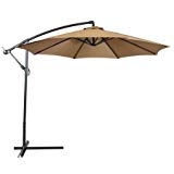 Lauren & Company Khaki Aluminum 10-foot Offset Umbrella For Sale