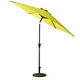 Cheap GP 9′ Patio Market Table Aluminum Patio Umbrella, with Crank & Tilt Push Button, with Wind Vent, Vivid Green