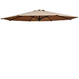 Umbrella Cover Canopy 11.5ft 8 Rib Patio Replacement Top Outdoor-tan For Sale
