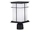 Kenroy Home 70003TB Mesa Medium Post Lantern with 6-Inch Shade For Sale
