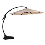 Grand patio Deluxe 10 FT Curvy Aluminum Offset Patio Umbrella with Handle and Crank, Banana Style Patio Cantilever Umbrella, 8 Ribs Large Patio Umbrella with Base, Beige Review Grand patio Deluxe 10 FT Curvy Aluminum Offset Patio Umbrella with Handle and Crank, Banana Style Patio Cantilever Umbrella, 8 Ribs Large Patio Umbrella with Base, Beige Review