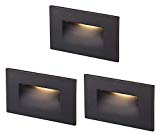 Cloudy Bay LED Step Light,3-Pack,3000K Warm White 3W 100lm,Indoor/Outdoor Stair Light,Oil Rubbed Bronze