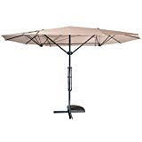 MYAL 14ft Patio Umbrella Double-Sided Patio Outdoor Umbrella Tan Review