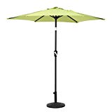 7.5 Feet Outdoor Patio Market Umbrella with Push Button Tilt and Crank, Green