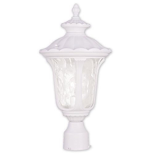 Livex Lighting 7855-03 Oxford 1 Light Outdoor Post Head, White