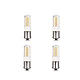 Makergroup 12VAC/DC Low Voltage Lighting 3Watt BA15S S8 SC Bayonet Single Contact Base LED Light Bulb 2700K-3000K for Outdoor Landscape Lighting Path Lighting Deck Lighting(4-Pack,Warm White)