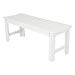 Shine Company Inc. 4204WT Backless Garden Bench, 4 Ft, White