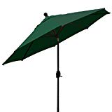 EliteShade Sunbrella 9Ft Market Umbrella Patio Outdoor Table Umbrella with Ventilation, Bonus Weatherproof Cover (Sunbrella Forest Green) For Sale