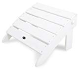 POLYWOOD OT73WH Classic Adirondack Ottoman, White POLYWOOD OT73WH Classic Adirondack Ottoman, White