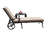 CBM Patio A Pair of 2 Kawaii Collection Cast Aluminum Powder Coated Chaise Lounge with Lite Brown Seat Cushions DS-CK01/LC Review