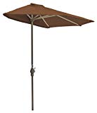 Cheap Blue Star Group Off-The-Wall Brella Sunbrella Half Umbrella, 7.5′-Width, Teak