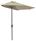 Cheap Blue Star Group Off-The-Wall Brella Olefin Half Umbrella, 9′-Width, Antique Beige
