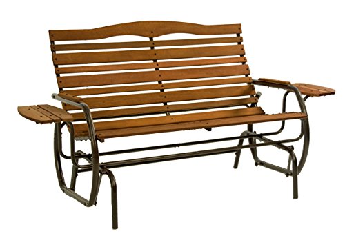 Jack Post CG-12Z Country Garden Double Glider with Trays, Bronze