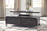 Cheap Signature Design by Ashley T901-9 The Todoe Coffee Table with Lift Top, Dark Gray
