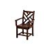 POLYWOOD CDD200MA Chippendale Dining Arm Chair, Mahogany
