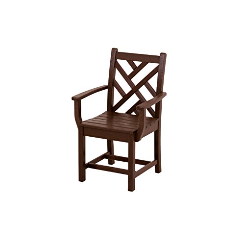 POLYWOOD CDD200MA Chippendale Dining Arm Chair, Mahogany