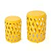 GDF Studio Ellen Nestable Outdoor Small and Large Iron Side Table Set (Set of 2) (Matte Yellow)