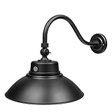 Cheap LE 42W LED Gooseneck Barn Light with Photocell, 4000lm 5000K Daylight White Replaced 400W Tungsten Halogen Light,IP65 Waterproof for Outdoor Use,ETL/ES Listed