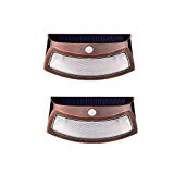 Solar Motion Sensor Lights Outdoor,AVEKI LED Solar Smile Shape Copper Wall Lights,Super Bright Human Induction Waterproof Step Lamps for Deck Stair Garden Patio Yard Fence (Upgraded Motion Sensor)