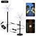 CERCHIO Christmas LED Pathway Lights 3D Snowflake Flash Lighting Garden Stake Lights Outdoor Decoration Waterproof for Landscape Garden Lawn Patio Halloween Thanksgiving Christmas Party 2 Pack