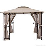 ABCCANOPY Patio Gazebo Mosquito Netting Screen Walls for 10’x12′ Gazebo Canopy Beige (Only Screen Wall) ABCCANOPY Patio Gazebo Mosquito Netting Screen Walls for 10’x12′ Gazebo Canopy Beige (Only Screen Wall)