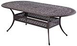 Heritage Outdoor Living Elisabeth Cast Aluminum 42″x87″ Oval Table – Antique Bronze For Sale