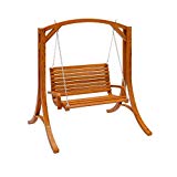 CorLiving PWC-331-S Wood Canyon Patio Swing, Cinnamon Brown For Sale CorLiving PWC-331-S Wood Canyon Patio Swing, Cinnamon Brown For Sale