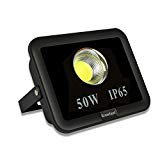 LED Flood Light, 50 Watt Outdoor COB Floodlight,Integrated LED Security Lights,6000lm,Waterproof IP65,Cool Daylight White 6000K-6500K, AC85-265V,Black Review