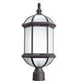 Woodbridge Lighting 61036WL-RTP Glenwood 1-Light Outdoor Post Mount, Powder Coat Rust Review