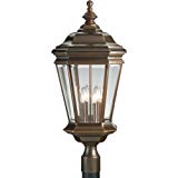 Progress Lighting P5474-108 4-Light Crawford Cast Post Mount Lantern, Oil Rubbed Bronze Progress Lighting P5474-108 4-Light Crawford Cast Post Mount Lantern, Oil Rubbed Bronze