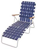 RIO Gear Rio Brands BY405-0138 Web Chaise Lounge, Hi-Back, White Steel Frame & Blue Web – Quantity 2 RIO Gear Rio Brands BY405-0138 Web Chaise Lounge, Hi-Back, White Steel Frame & Blue Web – Quantity 2