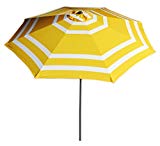 9FT Wide Striped Aluminum Adjustable Umbrella with Crank
