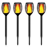 Solar Lights Water Proof Flickering Flame Design Torches Light Outdoor Solar Spotlights For Landscape Decoration Lighting Dusk To Dawn Auto On/Off Security Torch Light Perfect For Patio, Driveway, Bac For Sale