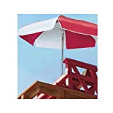 LIFEGUARD UMBRELLA – ULTRA WEATHER DURABLE – RED AND WHITE For Sale