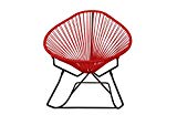 Innit Designs Acapulco Chair, Red Weave on Black Frame Review
