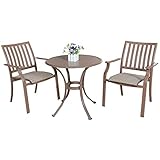 Panama Jack Outdoor Island Breeze 3-Piece Slatted Dining Bistro Group Set, Includes 2 Armchairs and 30-Inch Round Table Aluminum Slatted Table Panama Jack Outdoor Island Breeze 3-Piece Slatted Dining Bistro Group Set, Includes 2 Armchairs and 30-Inch Round Table Aluminum Slatted Table
